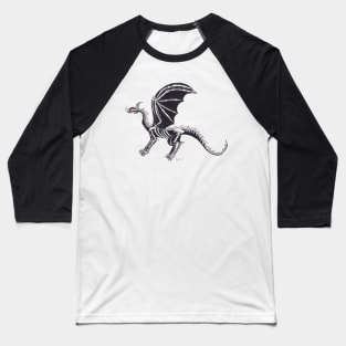 Skeleton Dragon by RJW Baseball T-Shirt